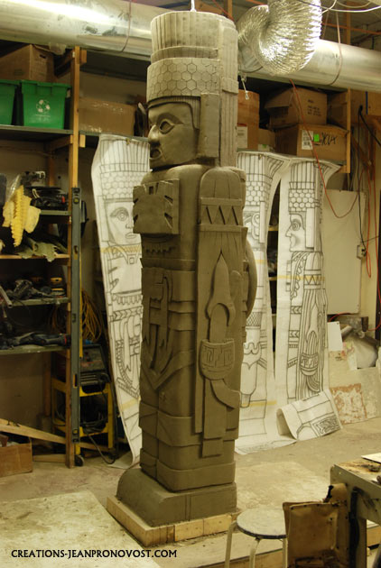 precolombian sculpture replica, atlantes de tula replica, colpie de l'atlantes de Tula, reproducion del atlantes de tula.