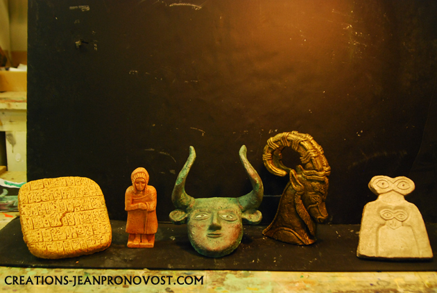 sculpture sumerienne, sculpteur Montrealais, sculpture quebec, sculpteur quebecois. reproduction d'art ancien.