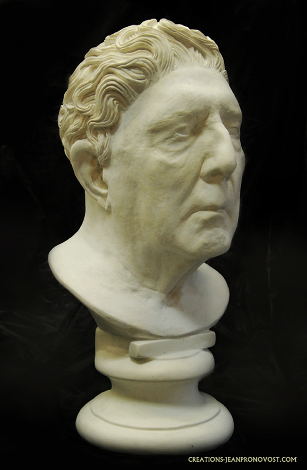 Sculpture of a bust from a living model