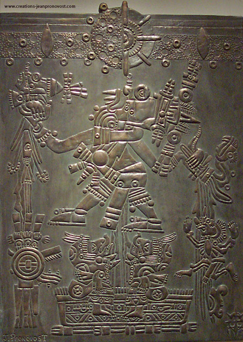 Low relief sculpture of the Aztec God Tlaloc