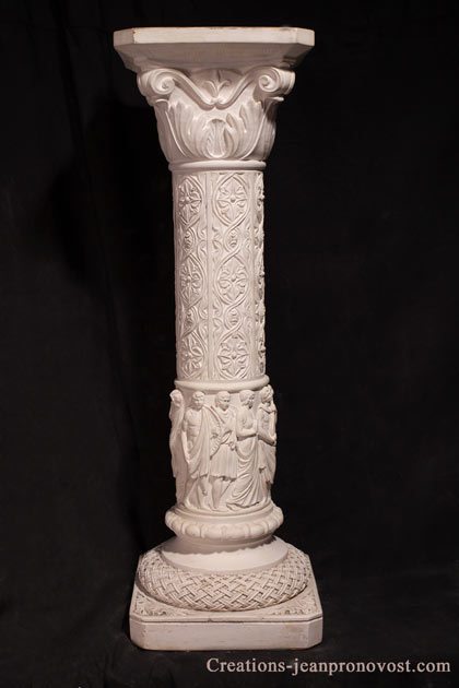 colnne decorative, colonne greque ornée, sculpture, moulage montreal