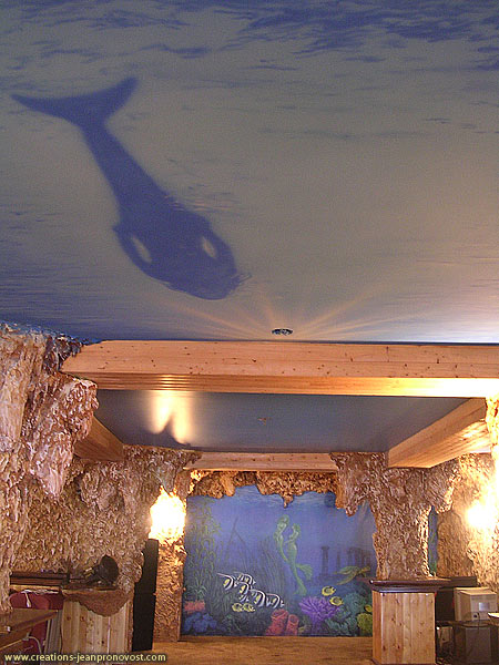 Murale aquatique au airbrush